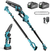 Seesii front view of pole saw showing compact design and ready-to-use benefit