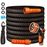 Semifrut front packaging showing orange-black hose and 50ft length benefit