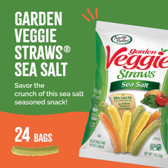 Sensible Portions open bag revealing airy veggie straws and light crunch