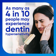 Sensodyne etiqueta con ingredientes clave y beneficios para dientes sensibles