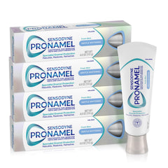 Sensodyne Pronamel frente del empaque mostrando protección de esmalte y frescura