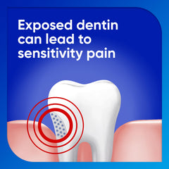 Sensodyne tubo en mano demostrando aplicación fácil y dosificación práctica
