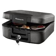 SentrySafe front faceplate in dark gray showing secure, compact design benefit