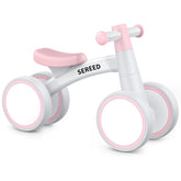 SEREED front view showing compact balance bike and safe design benefit