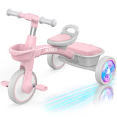 SEREED front view of tricycle showing frame and colorful design, encouraging play