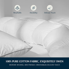 Serta cotton cover close-up highlighting soft 233-thread-count breathable texture