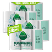 Seventh Generation pack frontal mostrando 4 paquetes y beneficio ecológico
