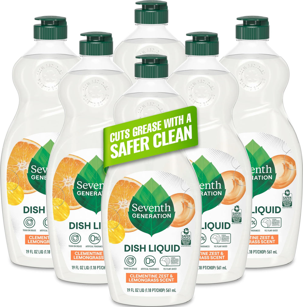 Seventh Generation front packaging showing clementine scent and pack benefits
