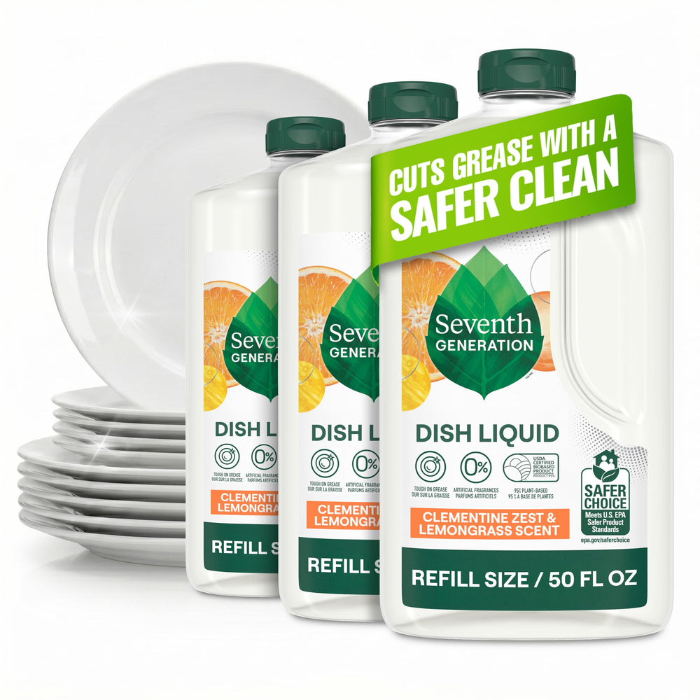 Seventh Generation envase frontal mostrando etiqueta y beneficios ecológicos