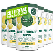 Seventh Generation front packaging showing lemon zest label and counts