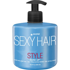 SexyHair envase frontal Hard Up mostrando diseño y beneficio de fijación