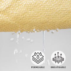 Shade&Beyond textura del tejido HDPE 185 gsm que permite ventilación y resistencia