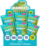 Shameless empaque frontal mostrando sabor manzana verde y beneficios keto