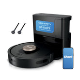 Shark AV2501AE front view showing sleek black design and powerful suction