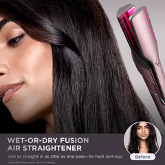 Shark FlexFusion airflow nozzle focused shot illustrating powerful concentrated airflow for faster drying