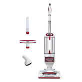 Shark NV501 front profile showing upright design and quick-access controls for easy cleaning