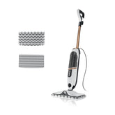 Shark SteamSpot front view showing compact cleaner and lightweight design for easy storage