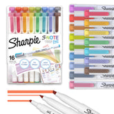 Sharpie caja frontal con 16 colores, organización clara y acceso rápido