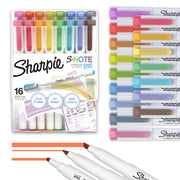 Sharpie caja frontal con 16 colores, organización clara y acceso rápido