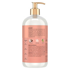Shea Moisture textura cremosa del acondicionador en primer plano facilita desenredado y suavidad