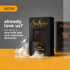 Shea Moisture textura de la barra a detalle que sugiere limpieza suave