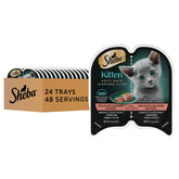 Sheba front packaging showing Perfect Portions kitten salmon, clear benefit convenient portions