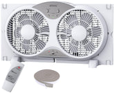 shinic front view installed showing fan in window and improved ventilation benefit