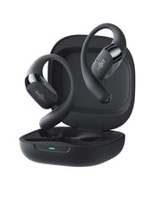 SHOKZ OpenFit 2+ front overview showing sleek open-ear design and comfortable fit