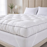 SHOUREN front view of queen topper showing full 5-inch depth and comfort