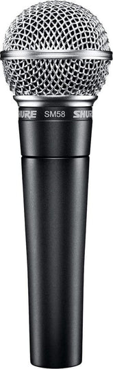 Shure SM58 Pro vista frontal mostrando forma y diseño para claridad vocal