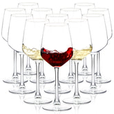 SHYRC full 12-piece set front view showing elegant uniform glasses and party-ready look