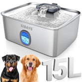 SIBAYS stainless steel front view showing durable hygienic bowl