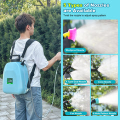 SideKing five-nozzle set laid out to show spray pattern options for versatile treatments