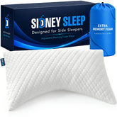 Sidney Sleep pillow front view showing queen size and contour for better alignment