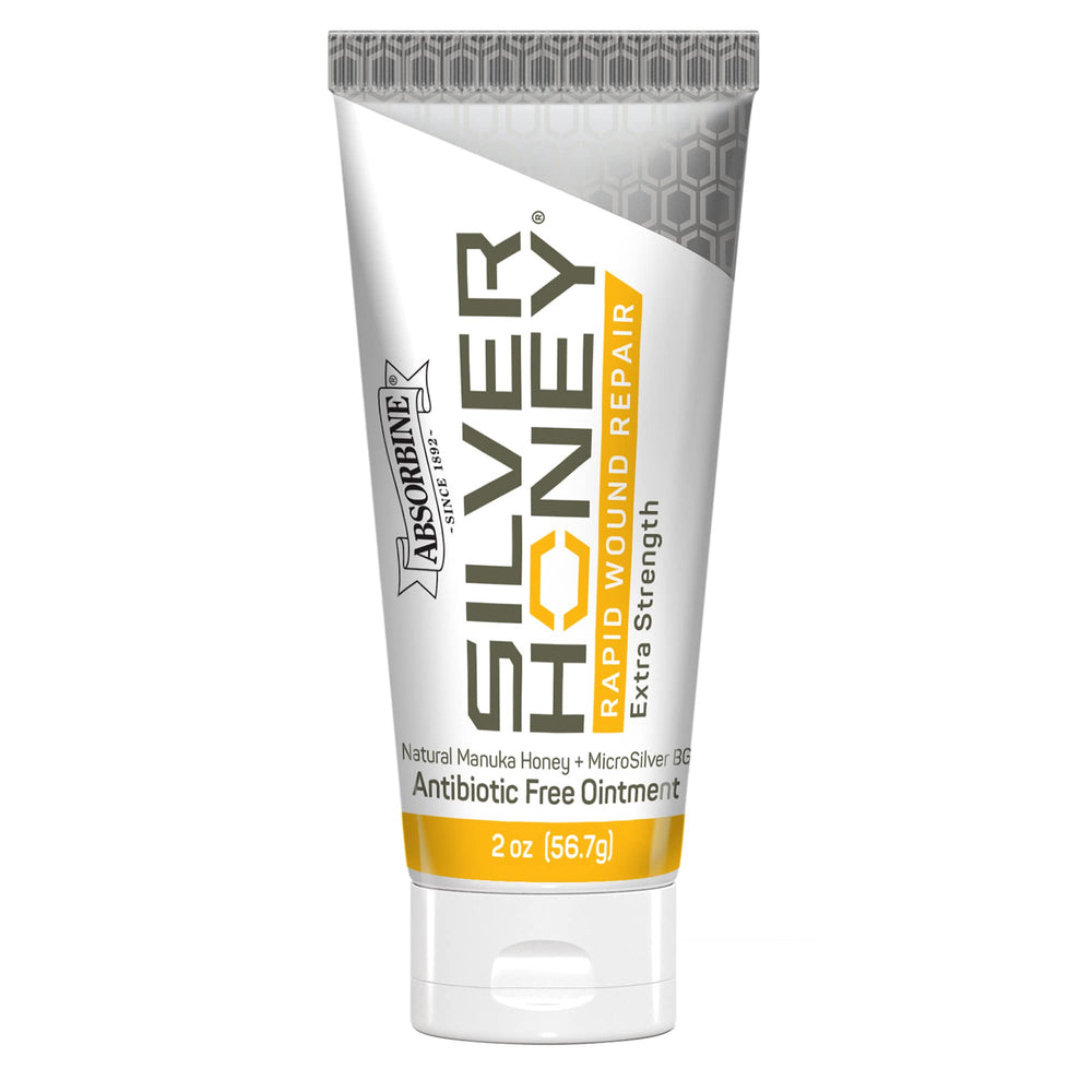 Silver Honey tubo frente mostrando la marca y formato 2oz, protección prolongada