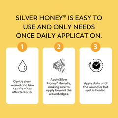 Silver Honey en uso sobre mascota aplicando sin tocar la herida