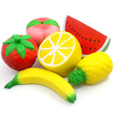 SILVIA frente del paquete de squishies mostrando seis frutas, ideal para regalo
