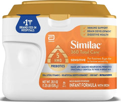 Similac 360 Total Care Sensitive front can showing gentle formula benefits