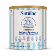 Similac lata frontal 24.7 oz mostrando formato y etiqueta clara