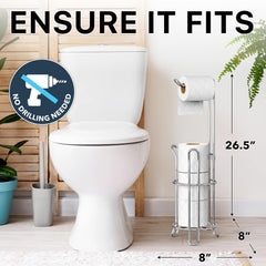 Simple Houseware showing upright column holding four spare rolls for easy access