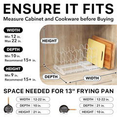 Simple Houseware primer plano del divisor muescado que sujeta asas y tapas