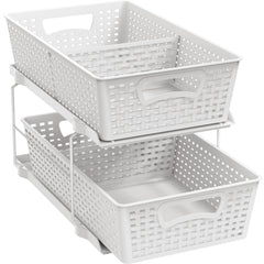 Simple Houseware front view showing white two-tier organizer and easy access