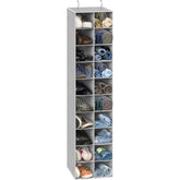 Simple Houseware vista frontal del organizador gris optimiza espacio