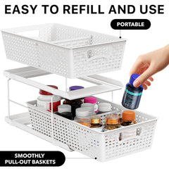 Simple Houseware removable baskets lifted as portable caddies for refilling