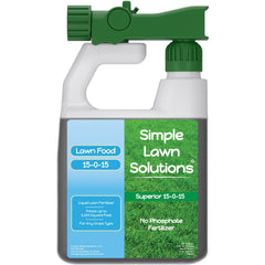 Simple Lawn Solutions envase frontal mostrando la etiqueta y beneficio de verdor