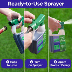 Simple Lawn Solutions rociador conectado listo para aplicar y ahorrar tiempo