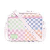 Simple Modern checkered front view showing compact design and easy grab