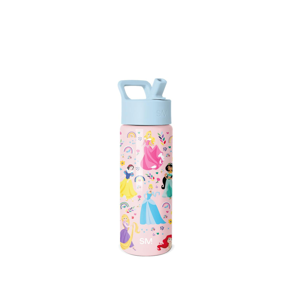 Simple Modern botella Disney Princess frontal mostrando diseño y capacidad
