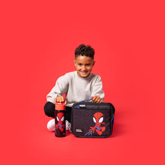 Simple Modern Hadley Spidey beside ruler demonstrates compact kid-friendly dimensions
