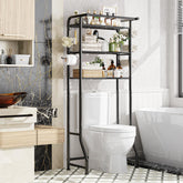 Simple Trending front view of over-the-toilet shelf showing compact storage benefits